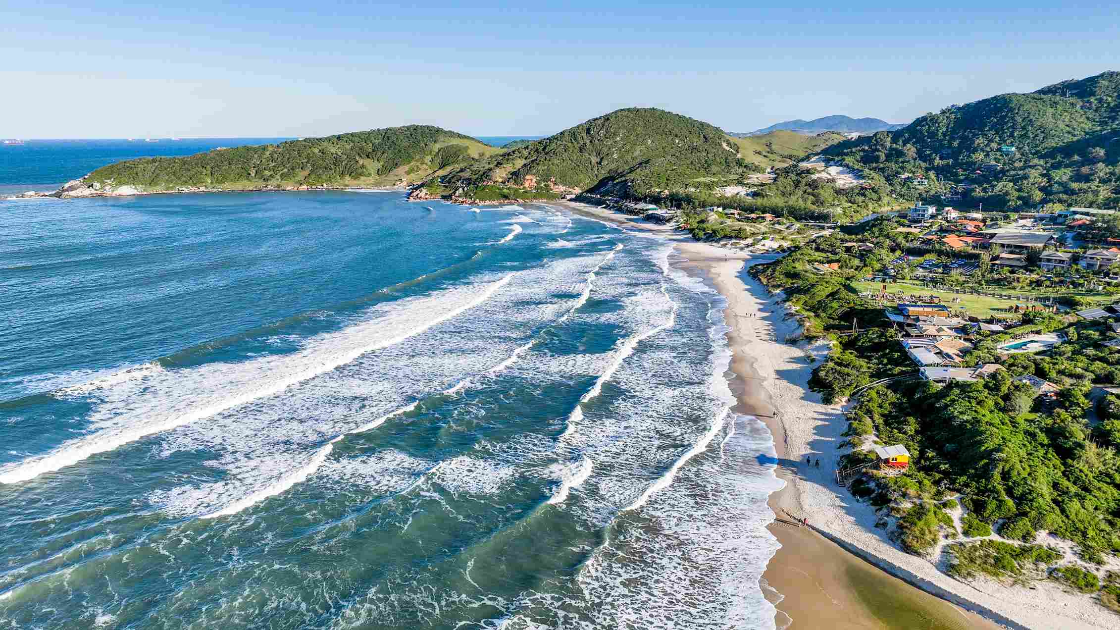 visão panorâmica da praia do rosa