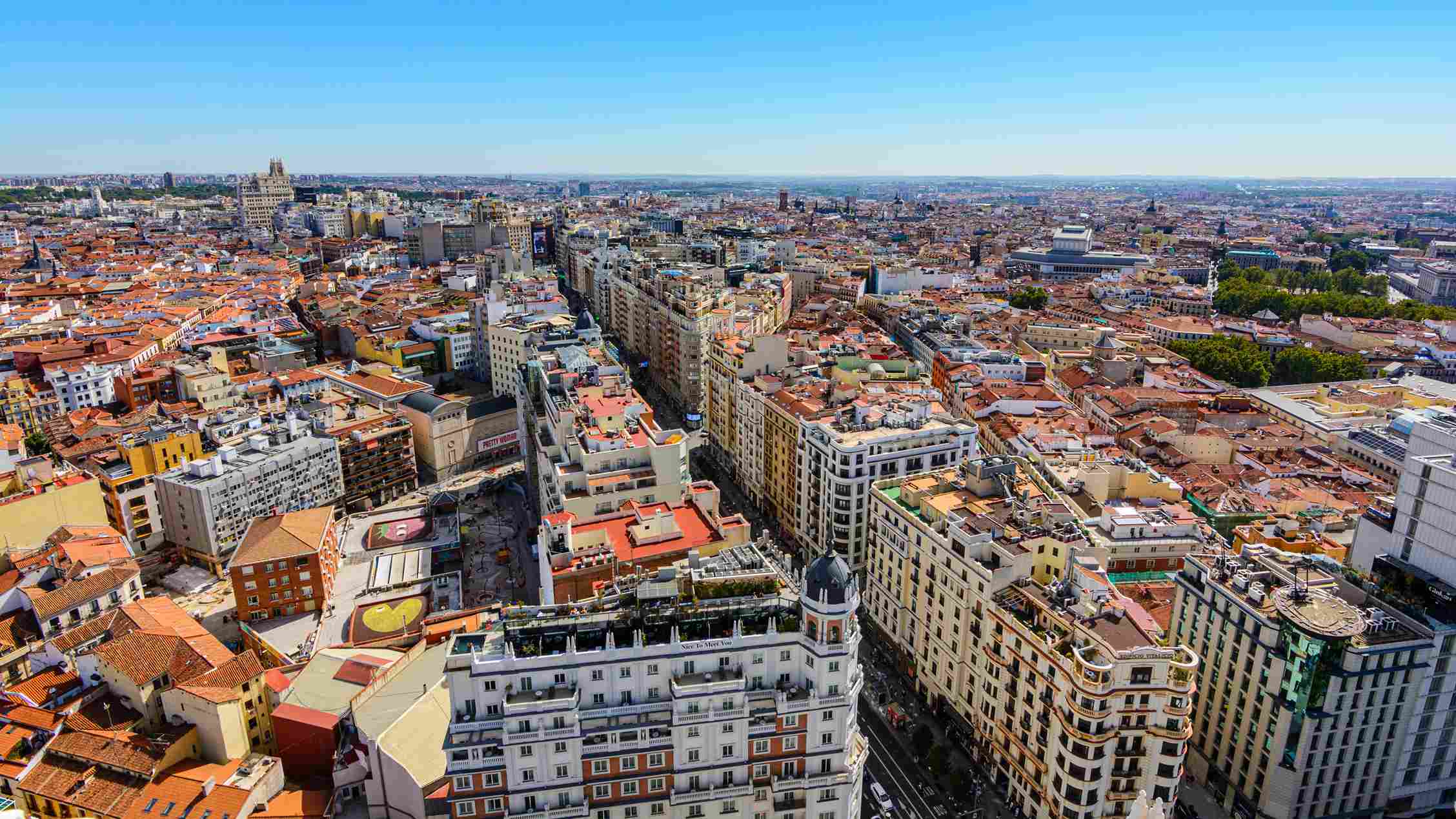 Imagem aérea de Madrid