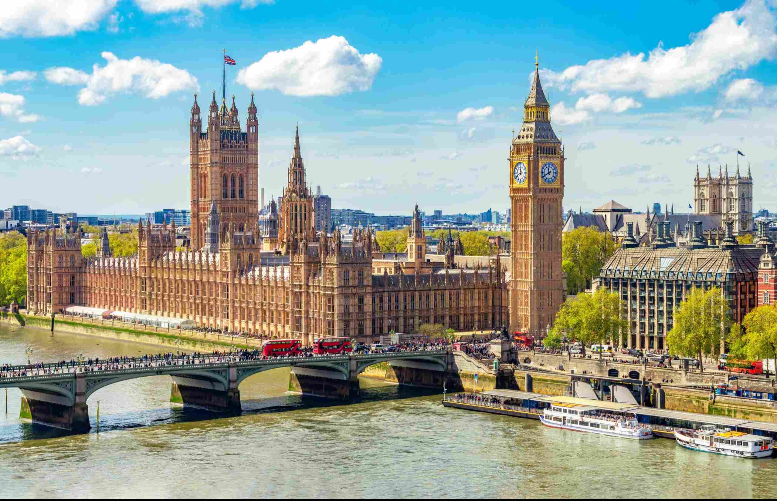 Vista do parlamento em Londres